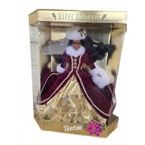 1996 Special  Mattel Happy Holidays Barbie Doll African American  Collector NRFB